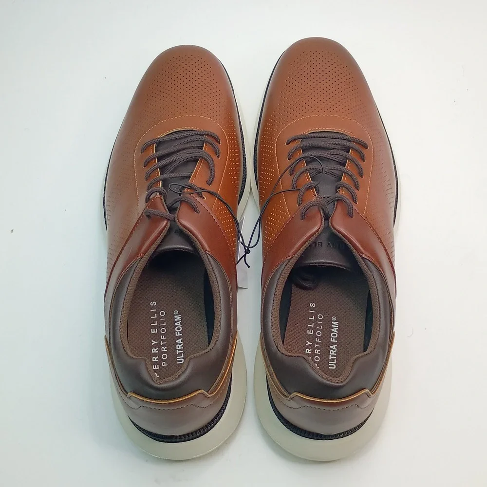 Perry Ellis Portfolio Casual Men Size 13‎ Brown Ultra Foam 1904710